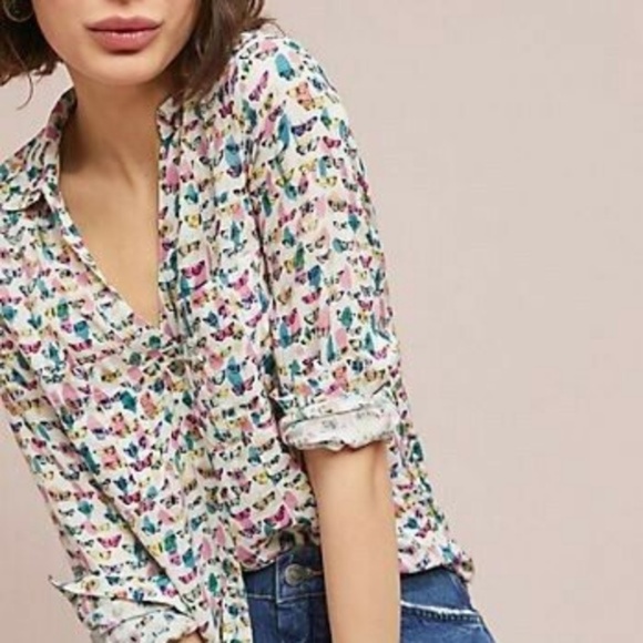 Anthropologie Tops - Anthropologie Maeve Rochelle Butterfly Blouse